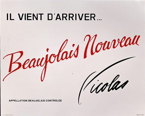 Beaujolais Nouveau affiche 1969